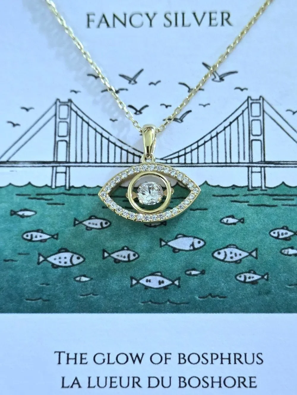 Fancy Silver🤍 Evil Eye🧿 Pendant Necklace